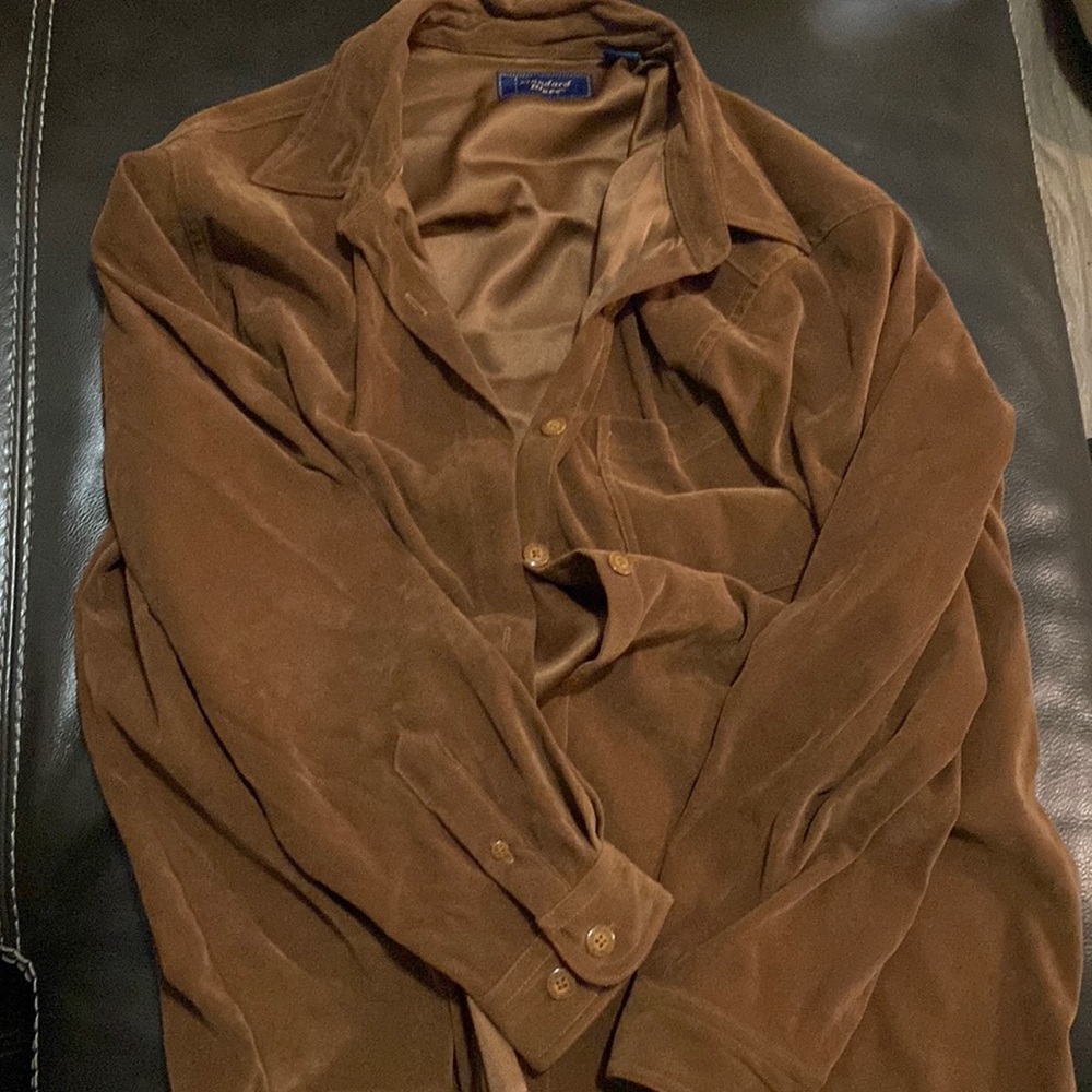 Brown Suede Like Shirt